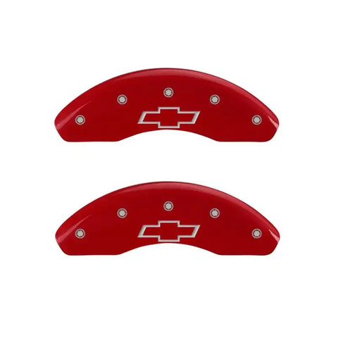 MGP 4 Caliper Covers Engraved Front & Rear Bowtie Yellow finish black ch