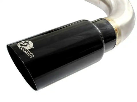aFe 49-36326-B MACHForce XP SS-304 Black Tip 2.5in Dia Cat Back Exhaust 12-14 BMW 335i (F30) 3.0L (t)