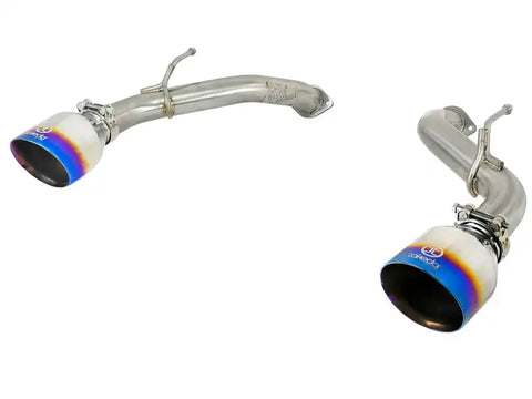 aFe 49-36133NM-L POWER Takeda 2.5in 304 SS Axle-Back Exhaust w/ Blue Flame Tips 17-19 Infiniti Q60 V6-3.0L (tt)