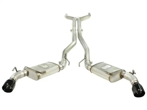 aFe 49-44039-B MACHForce XP Exhaust 3in Stainless Stee CB/10-13 Chevy Camaro V8-6.2L (td) (gloss blk tip)