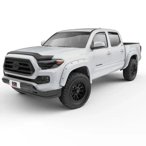 EGR 16+ Toyota Tacoma w/Mudflap Bolt-On Look Color Match Fender Flares - Set Super White