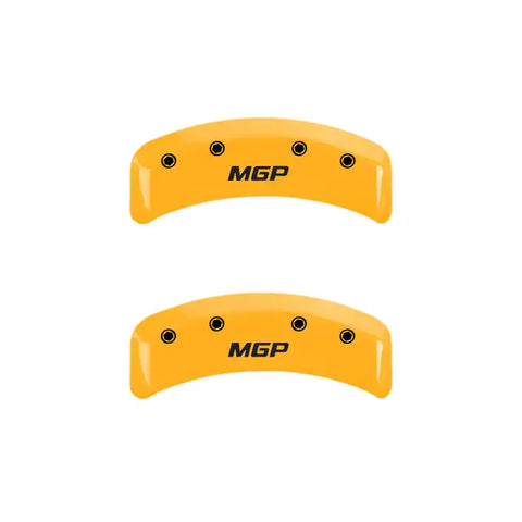 MGP 4 Caliper Covers Engraved Front & Rear MGP Yellow Finish Black Char 2006 Lexus IS250