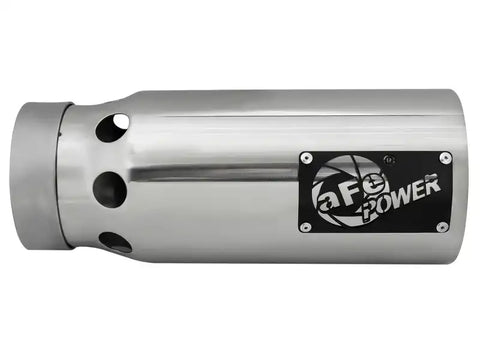 aFe 49T40501-P122 SATURN 4S 4in SS Intercooled Exhaust Tip - Polished In x 5in Out 12in L Bolt-On