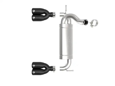 aFe 49-38086-B Vulcan Series 2.5in 304 SS Axle-Back Exhaust Black 07-18 Jeep Wrangler (JK) V6-3.6/3.8L