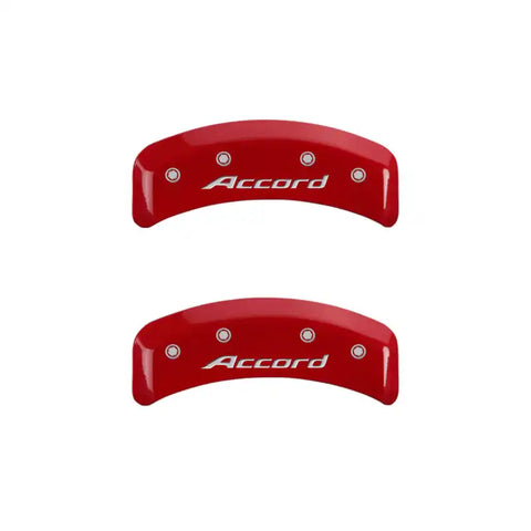 MGP 4 Caliper Covers Engraved Front Accord Engraved Rear Accord Yellow finish black ch