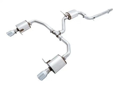 AWE Tuning 18-19 Volkswagen Jetta GLI Mk7 Touring Exhaust - Chrome Silver Tips (Fits High-Flow DP)
