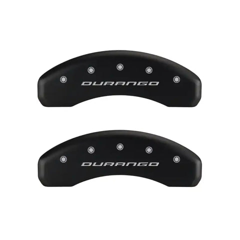 MGP 4 Caliper Covers Engraved Front & Rear With out stripes/Durango Red finish silver ch