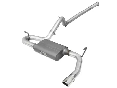 aFe 49-08045-P Scorpion 2-1/2in Alum Steel Cat-Back Exhaust w/Pol Tip 07-18 Jeep Wrangler (JK) V6-3.6L/3.8L