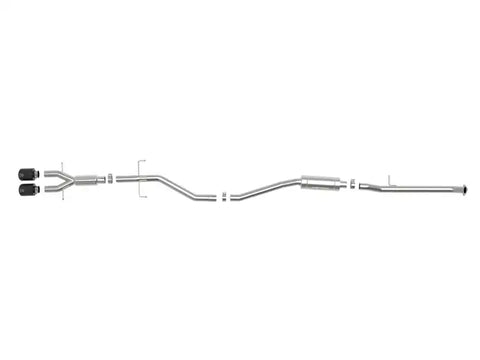 aFe 49-36619-B Takeda 2.5in 304SS Cat-Back Exhaust System w/ Black Tips 17-20 Honda Civic Si Sedan I4 1.5L