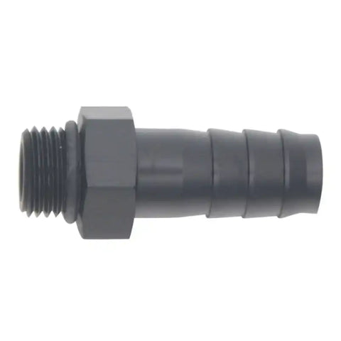 DeatschWerks 6AN ORB Male to 1/2in Male Triple Barb Fitting (Incl O-Ring) - Anodized Matte Black