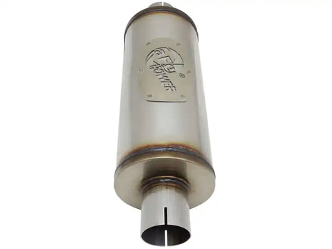 aFe 49M00007 MACH Force-Xp 409 SS Muffler 2-1/2in Center/Center 14in L X 6in Dia - Round Body