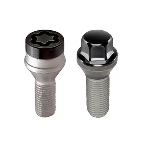 McGard 5 Lug Hex Install Kit w/Locks (Cone Seat Bolt) M12X1.25 / 17mm 25.6mm Shank L. - Black