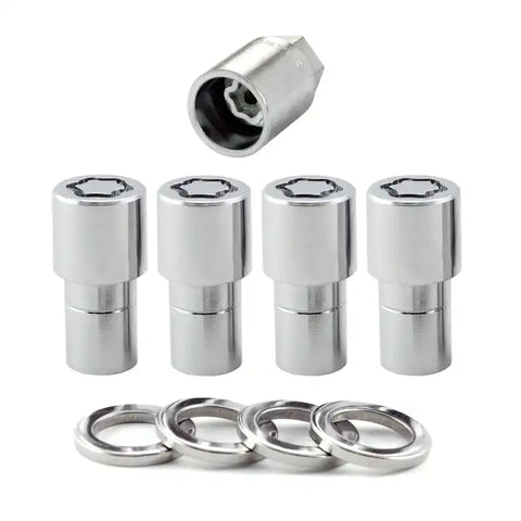 McGard Wheel Lock Nut Set - 4pk. (Long Shank Seat) 1/2-20 / 13/16 Hex 1.75in. Length Chrome