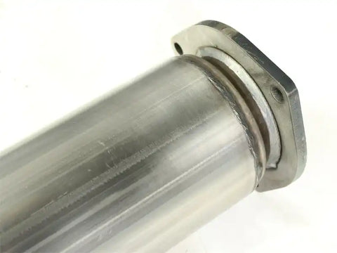 aFe 49-03055-B Atlas 5in DPF-Back Aluminized Steel Exh Sys Ford Diesel Trucks 11-14 v8-6.7L td wrinkled blk tip