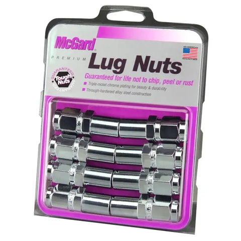 McGard Hex Lug Nut (Long Shank - 1in. / Duplex) 9/16-18 7/8 2.425in. L (8-Pack) Chrome