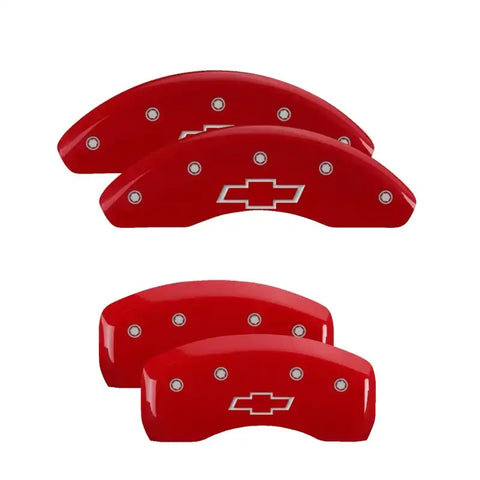 MGP 4 Caliper Covers Engraved Front & Rear Bowtie Yellow finish black ch