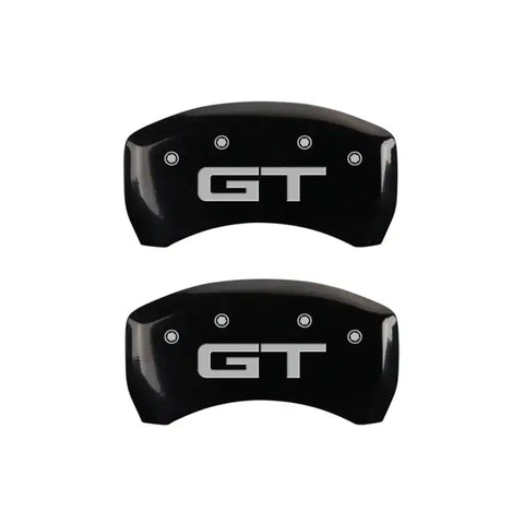 MGP 4 Caliper Covers Engraved Front 2015/Mustang Engraved Rear 2015/GT Black finish silver ch