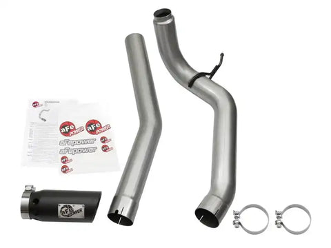 aFe 49-46113-B LARGE Bore HD DPF-Back SS Exhaust w/ Black Tip 2016 Nissan Titan XD V8-5.0L (td)