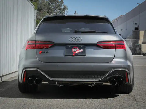 aFe 49-36448-B 20-21 Audi RS6 Avant V8 4L (tt) MACH Force-Xp 3in to 2.5in 304 SS Cat-Back Exhaust w/ Black Tip