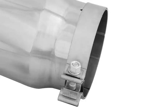 aFe 49T50601-P12 Diesel Exhaust Tip Bolt On Polished 5in Inlet x 6in Outlet 12in Long