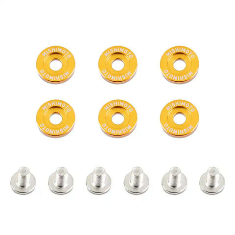 Mishimoto Small Fender Washer Kit (6pcs) - Gold