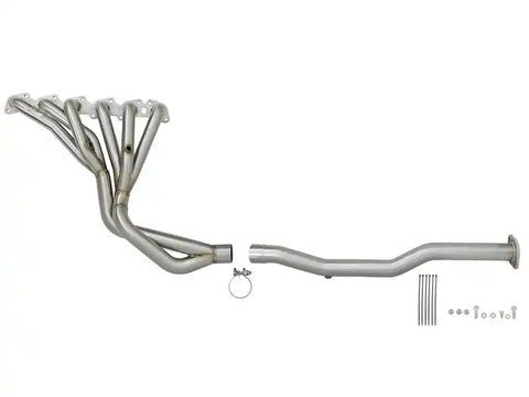aFe 48-36109-YN Power Twisted Steel Long Tube Header & Connection Pipes 01-16 Nissan Patrol (Y61) V8-4.8L