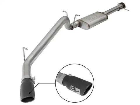 aFe 49-44058-B Mach Force-XP Exhaust 3in CB SS 15-17 GM Colorado/Canyon 2.5L/3.6L Side Exit w/ Black Tip