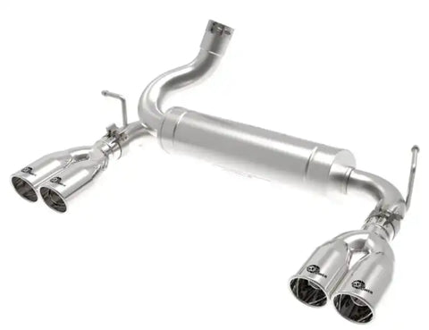 aFe 49-48086-P Rebel Series 2.5in 409 SS Axle-Back Exhaust Polished 07-18 Jeep Wrangler (JK) V6-3.6L/3.8L