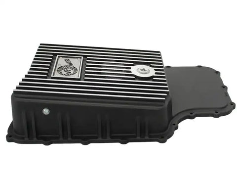 aFe 46-70182 Power Transmission Pan Black Machined 11-14 Ford 6R140 Trucks V8 6.7L (td)