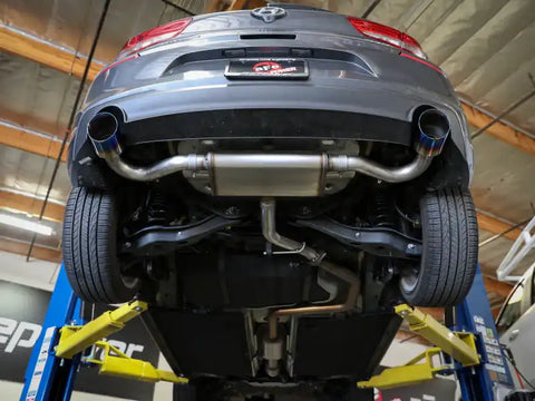 aFe 49-47016-L Takeda 2.5in 409 SS Axle-Back Exhaust System Blue Flame 18-20 Hyundai Elantra GT L4-1.6L(t)