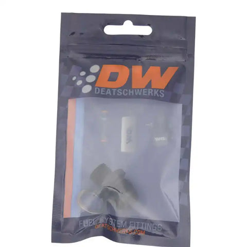 DeatschWerks 8AN Male Flare to M14 X 1.5 Male Metric Adapter (Incl Washer) - Anodized Matte Black
