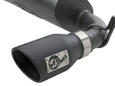 aFe 49-48061-B Rebel Series 2.5in 409 SS Axle-Back Exhaust w/ Black Tips 2007+ Jeep Wrangler (JK) V6 3.6L/3.8L