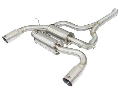 aFe 49-36325-P MACHForce XP SS-304 Polish Tip 2.5in Dia Axle Back Exhaust 12-15 BMW 335i (F30) 3.0L (t)