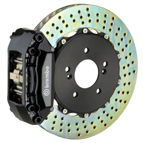 Brembo 92-98 318i/325i (Excl. xDrive) Front GT BBK 4 Piston Cast 2pc 320x28 2pc Rotor Drilled-Black