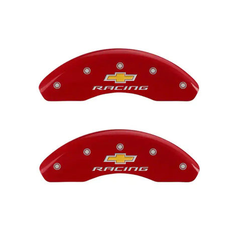 MGP 4 Caliper Covers Engraved Front & Rear Bowtie Yellow finish black ch