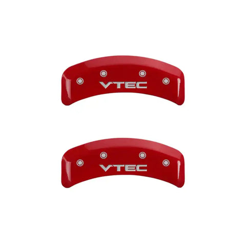 MGP 4 Caliper Covers Engraved Front & Rear Vtech Red finish silver ch
