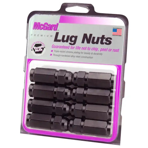 McGard Hex Lug Nut (Cone Seat / Duplex) 9/16-18 7/8 2.5in. Length (8-Pack) - Black