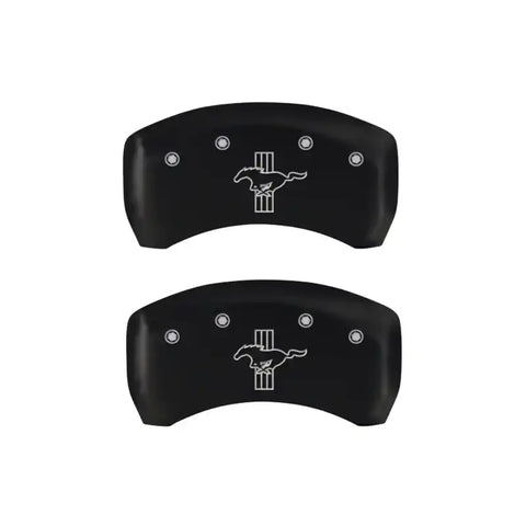 MGP 4 Caliper Covers Engraved Front Mustang Engraved Rear S197/Bar & Pony Red finish silver ch