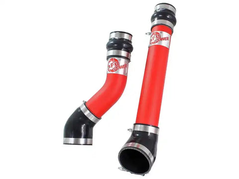 aFe 46-20064-R Bladerunner Intercooler Tubes Hot & Cold Side 3.5in 94-02 Dodge Diesel Trucks L6-5.9L (td) - Red
