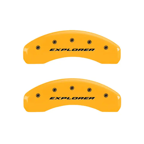 MGP 4 Caliper Covers Engraved Front & Rear Explorer Yellow finish black ch