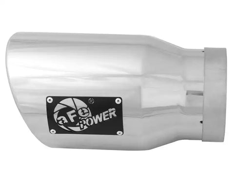 aFe 49T50702-P12 Diesel Exhaust Tip Bolt On Black 5in Inlet x 7in Outlet 12in - Right