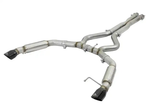 aFe 49-33088-B MACHForce XP 3in 304 SS Sport Tone Cat-Back w/ Black Tips 15-17 Ford Mustang V6-3.7L/V8-5.0L