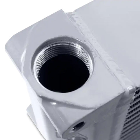 Mishimoto Heavy-Duty Oil Cooler - 17" Opposite-Side Outlets - Silver