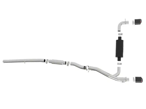 aFe 49-33103-C Takeda 3in 304 SS Cat-Back Exhaust System w/ Carbon Fiber Tips 16-18 Ford Focus RS I4-2.3L (t)