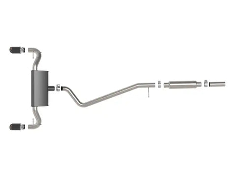 aFe 49-33142-C Ford Bronco Sport 21-22 L3-1.5L (t)/L4-2.0L (t) Vulcan Cat-Back Exhaust System- Carbon Tips