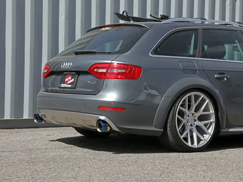 aFe 49-36437-L MACH Force-Xp 13-16 Audi Allroad L4 SS Axle-Back Exhaust w/ Blue Flame Tips