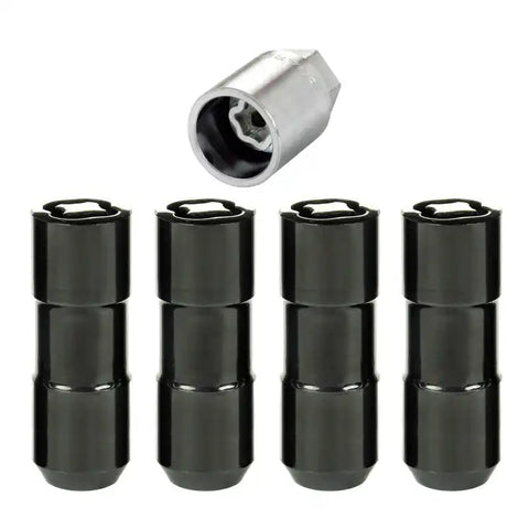 McGard Wheel Lock Nut Set - 4pk. (Cone Seat Duplex) 9/16-18 / 7/8 Hex 2.5in. Length Black