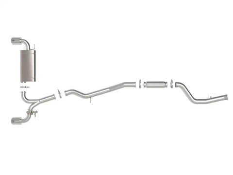 aFe 49-36050-P POWER Takeda 2021 Toyota Supra 2.0L (t) 2.5in-3in 304 SS CB Exhaust w/ Polished Tips