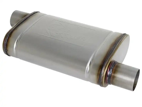 aFe 49M00028 MACH Force-Xp 409 SS Muffler 2.5in Offset Inlet/2.5in Outlet 14in L x 9in W 4in H Body