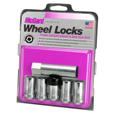 McGard Wheel Lock Nut Set - 5pk. (Cone Seat Tuner) M14X1.5 / 22mm Hex 1.648in OAL Chrome